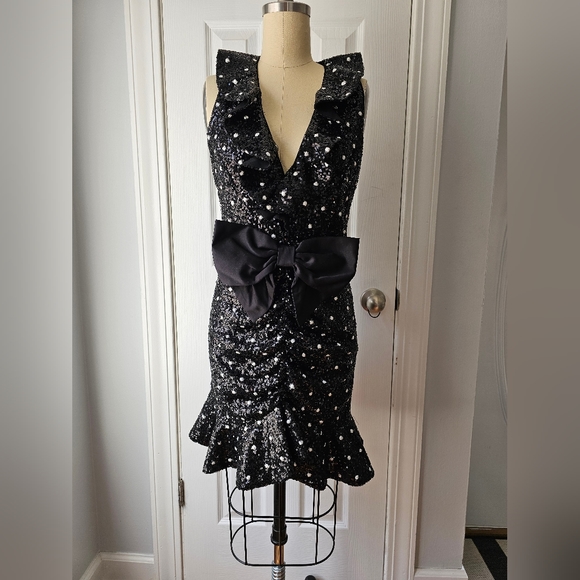 NWT! Giambattista Valli × H&M Sequin Mini Cocktail Dress - Picture 4 of 12